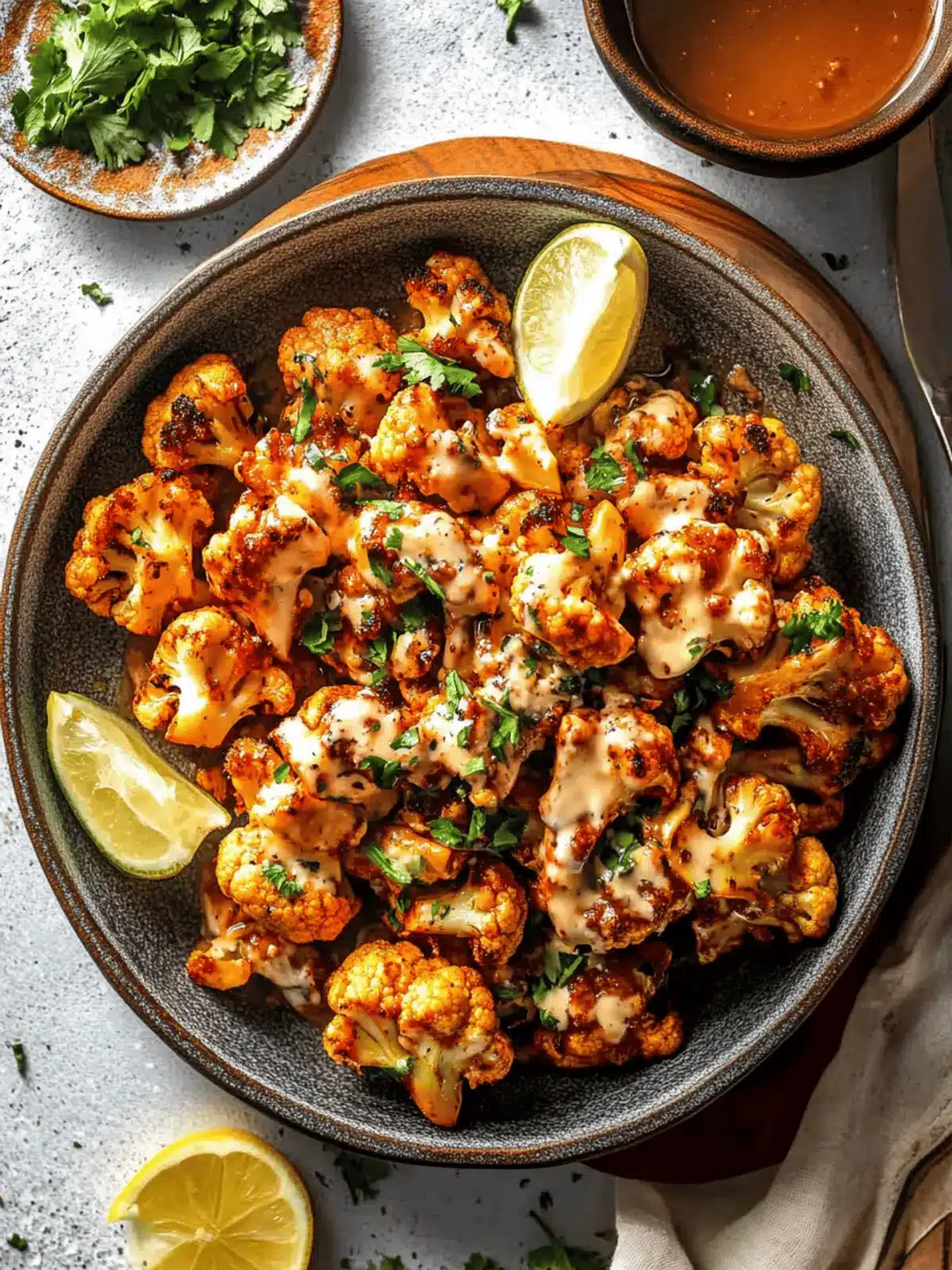 Moroccan Cauliflower with Tahini-Honey