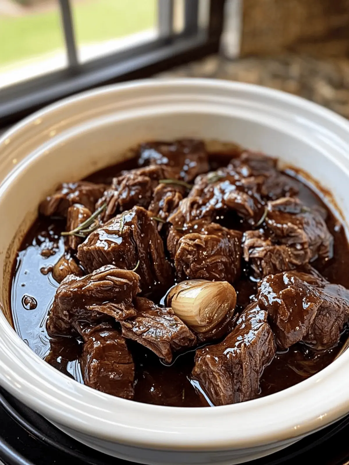 Slow Cooker Rosemary Balsamic Beef