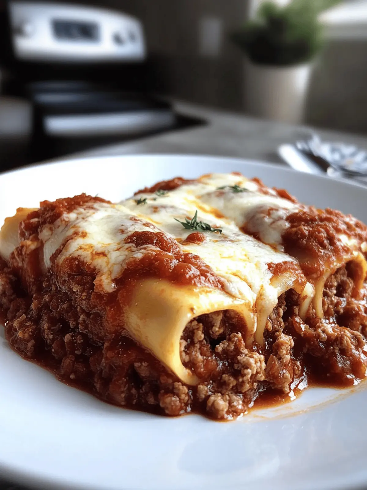 12 Stuffed Manicotti Meat Sauce
