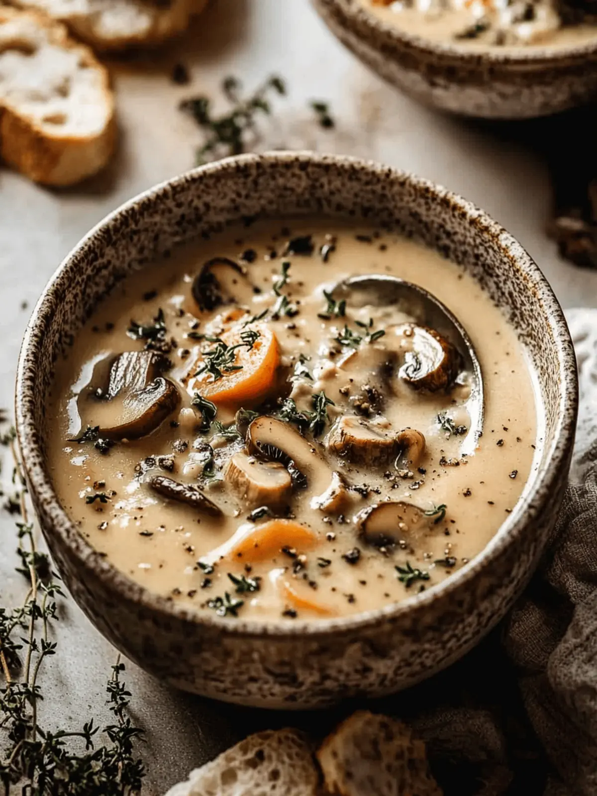 Creamless Mushroom Soup