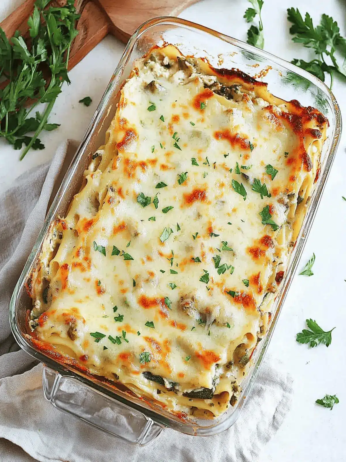Loaded Veggie White Lasagna