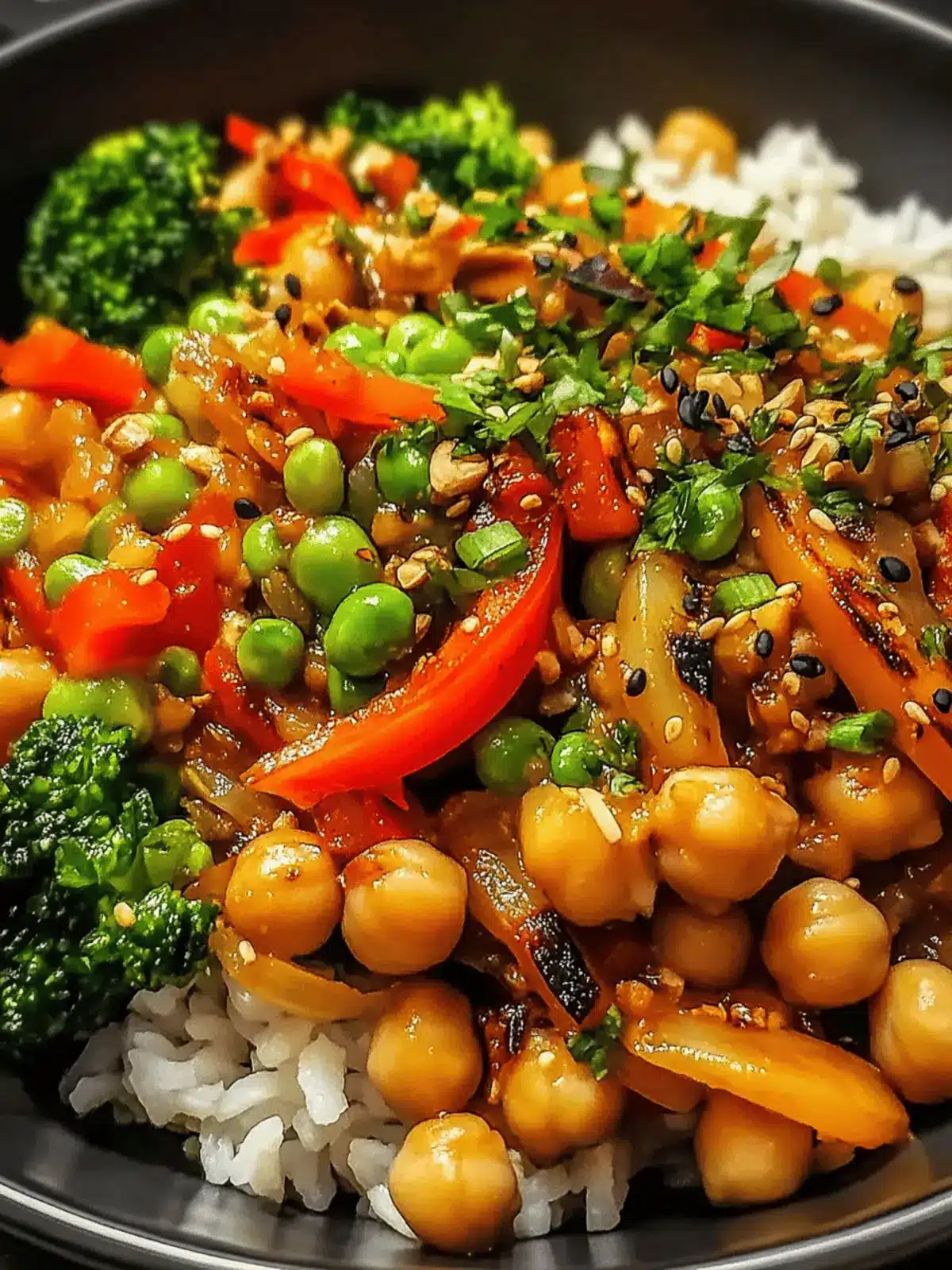 Simple Chickpea Stir Fry Bowl