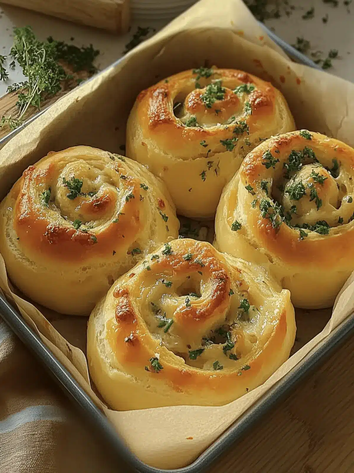 Buttery cheese Garlic Rolls