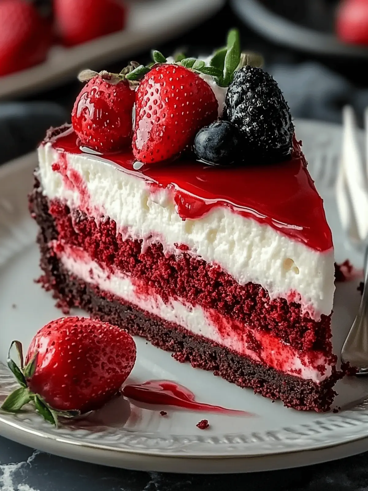 Red Velvet Strawberry Cheesecake: A Showstopper Dessert Delight 5 Red Velvet Strawberry Cheesecake