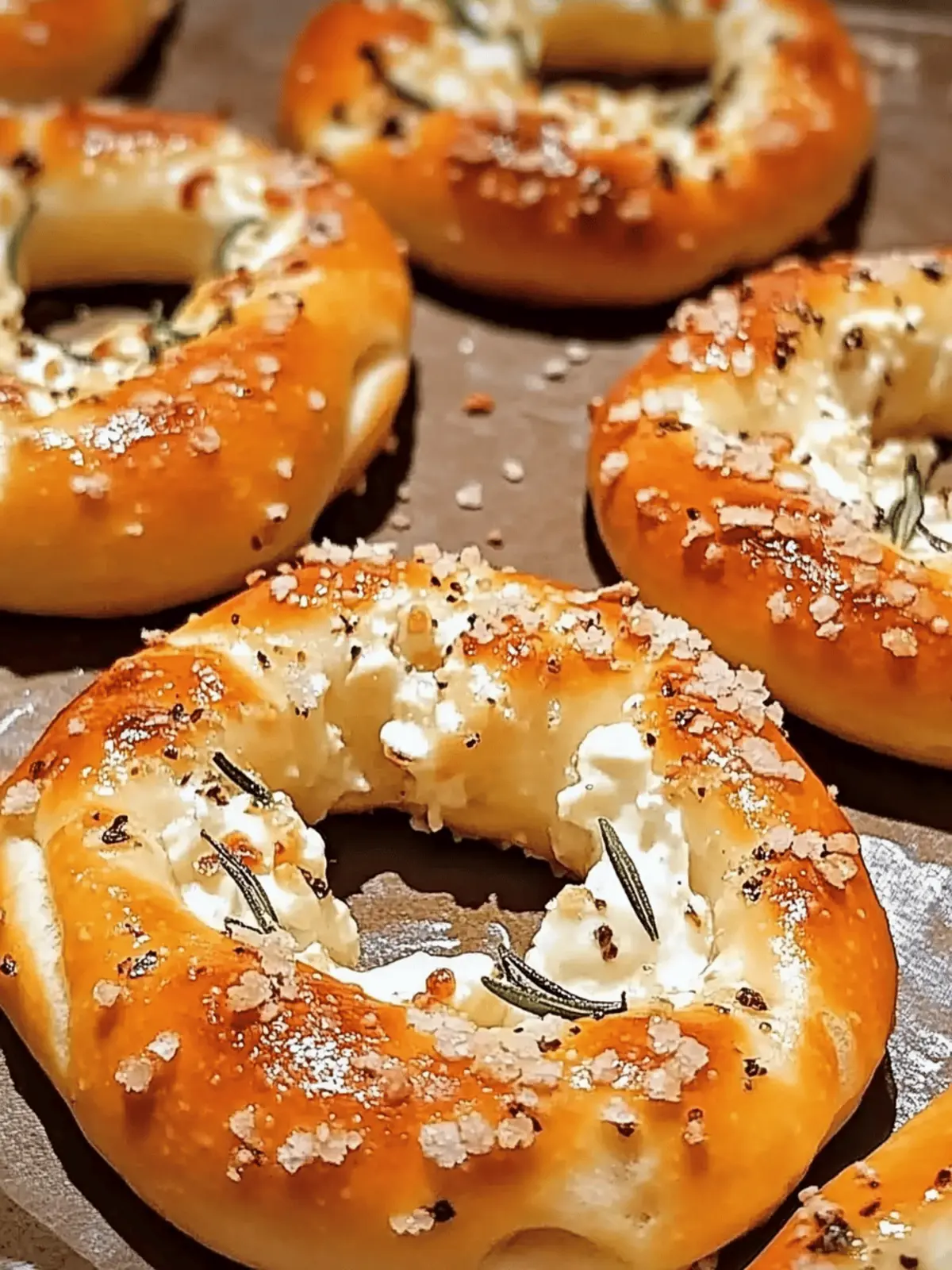 Rosemary Parmesan Pretzels with Mozzarella Filling