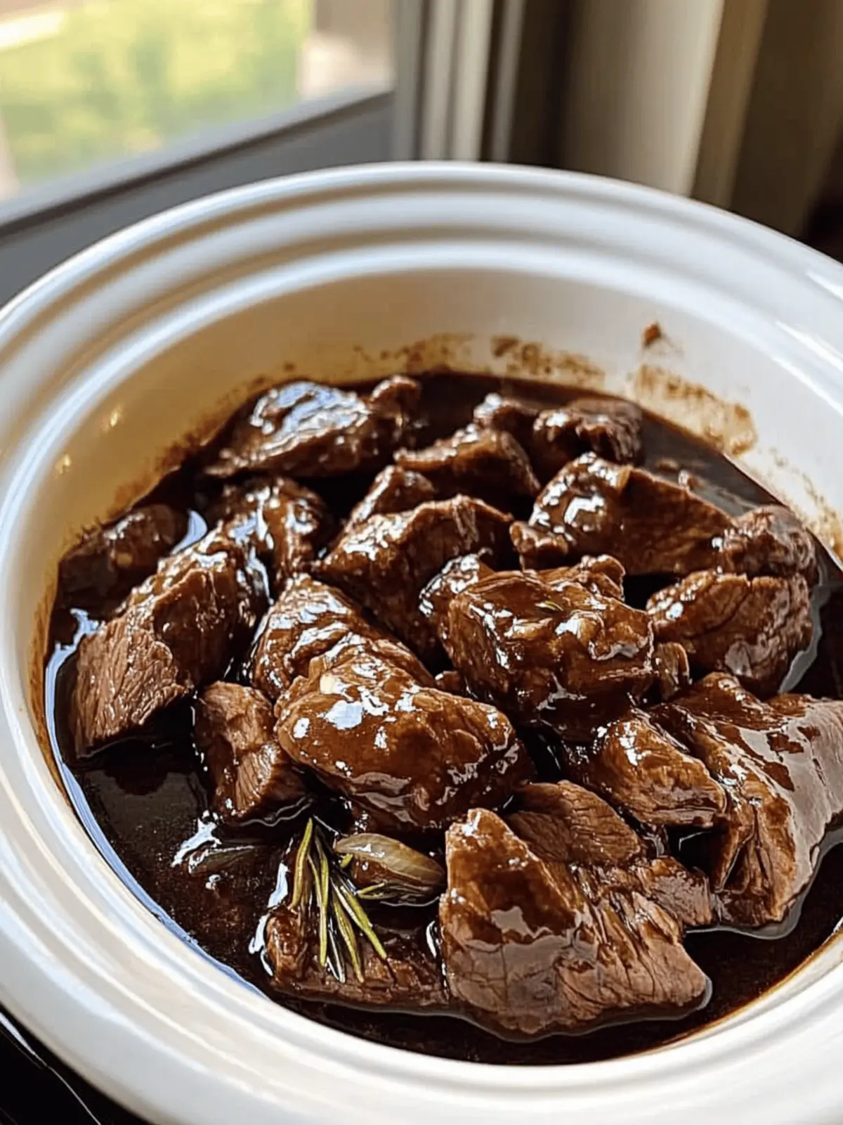 Slow Cooker Rosemary Balsamic Beef