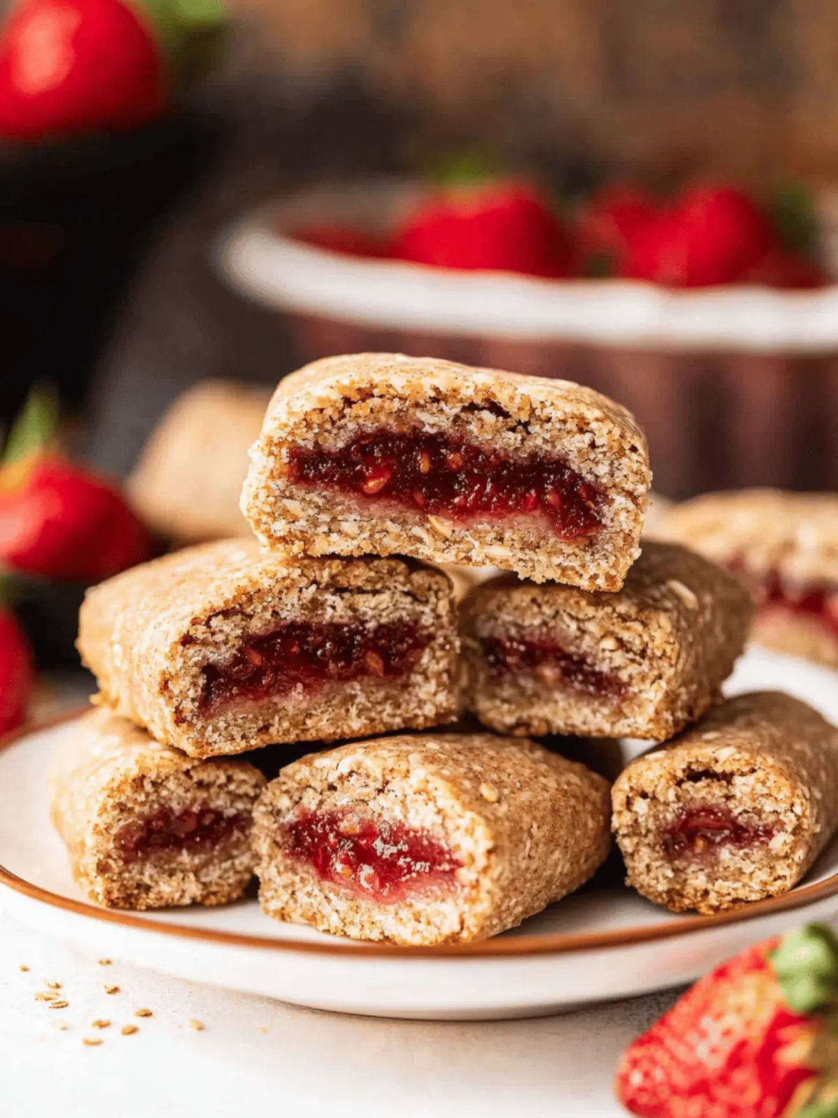 Homemade Strawberry Nutrigrain Bars