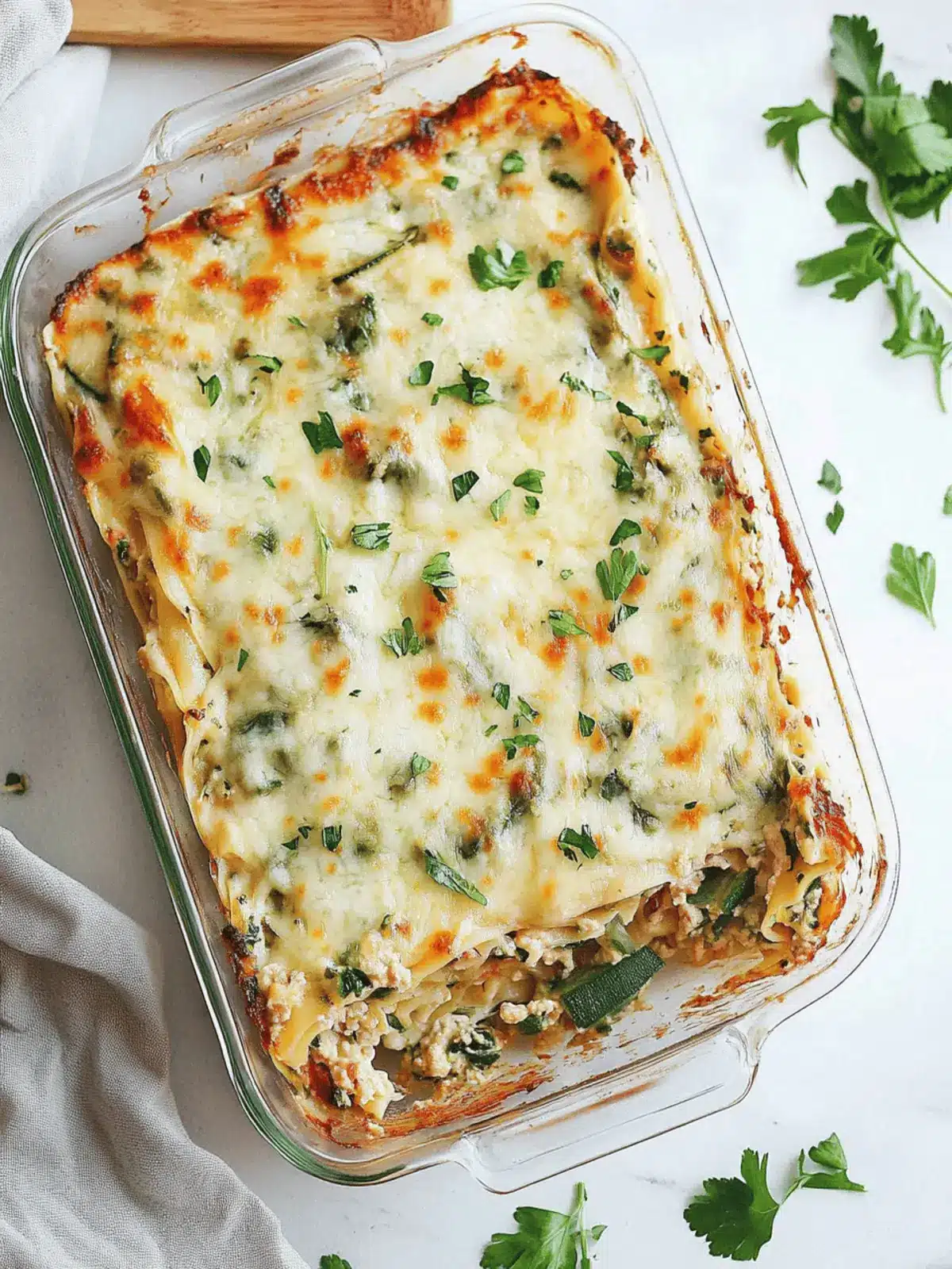 Loaded Veggie White Lasagna