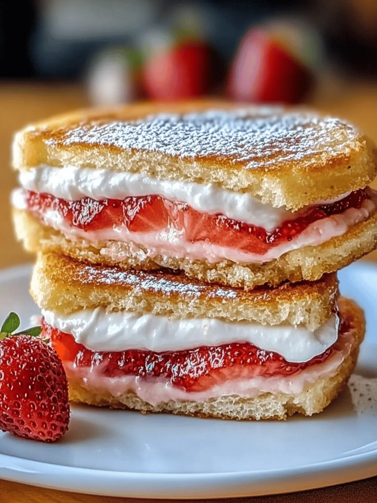 Fried Strawberry Cheesecake Sandwiches