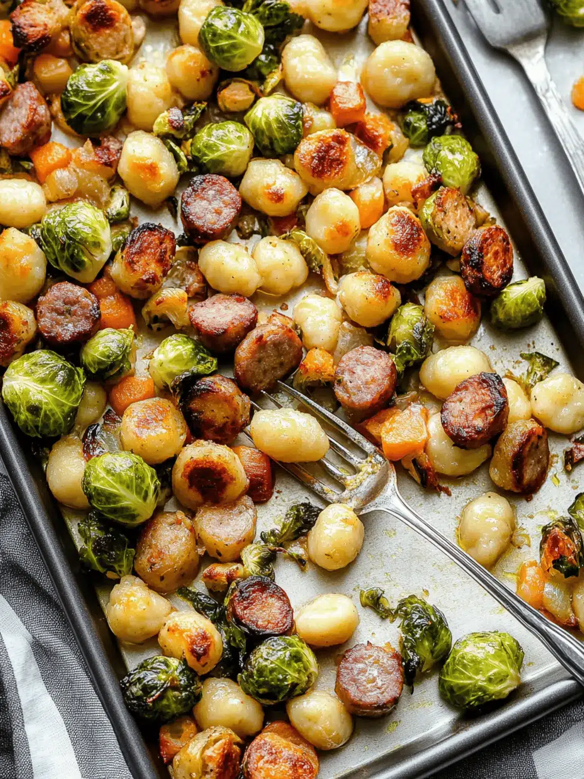 Sheet Pan Gnocchi with Brussels Sprouts and Sausage