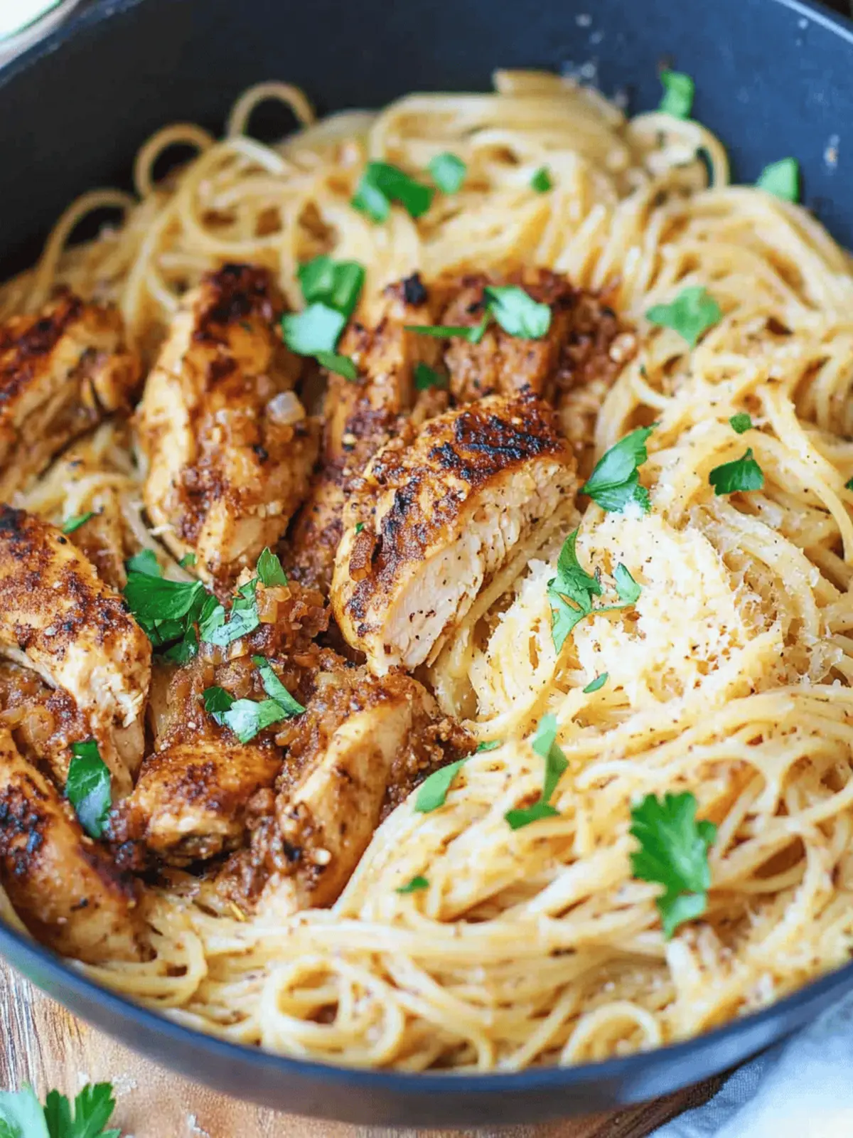 Pasta with Chicken and Garlic