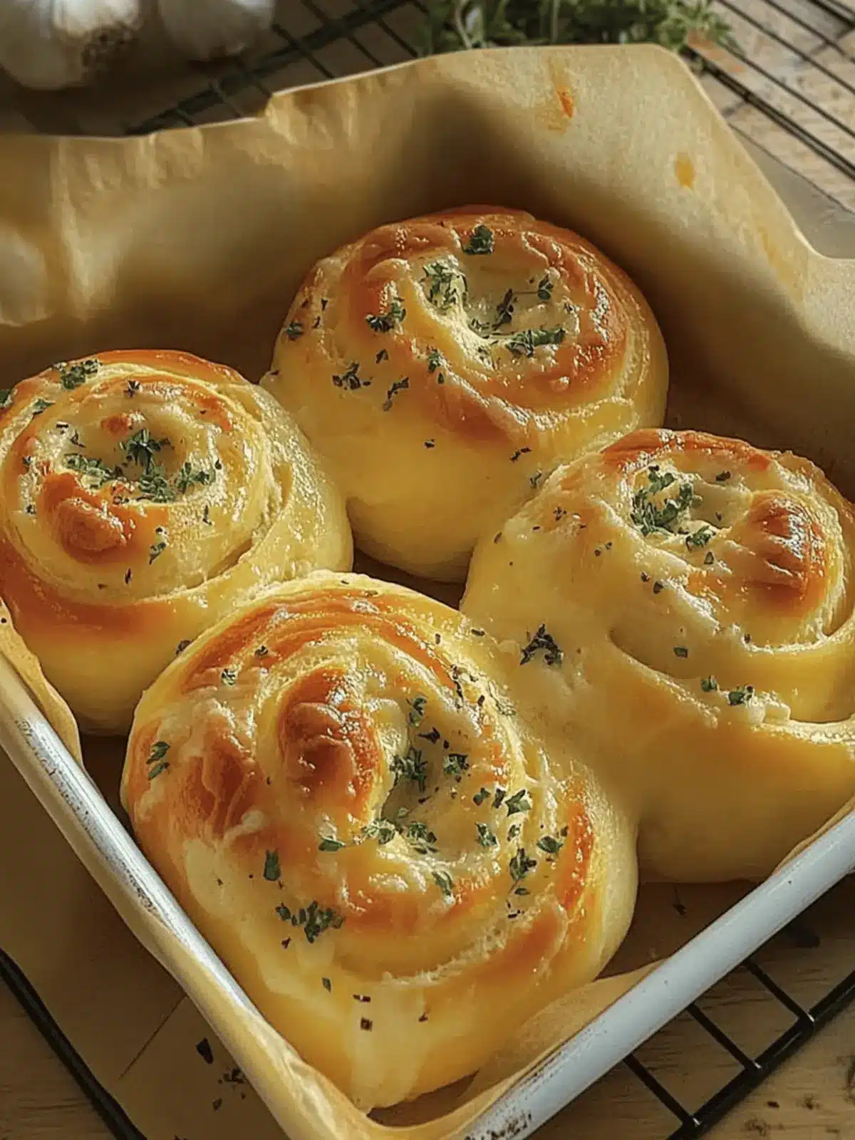 Buttery cheese Garlic Rolls