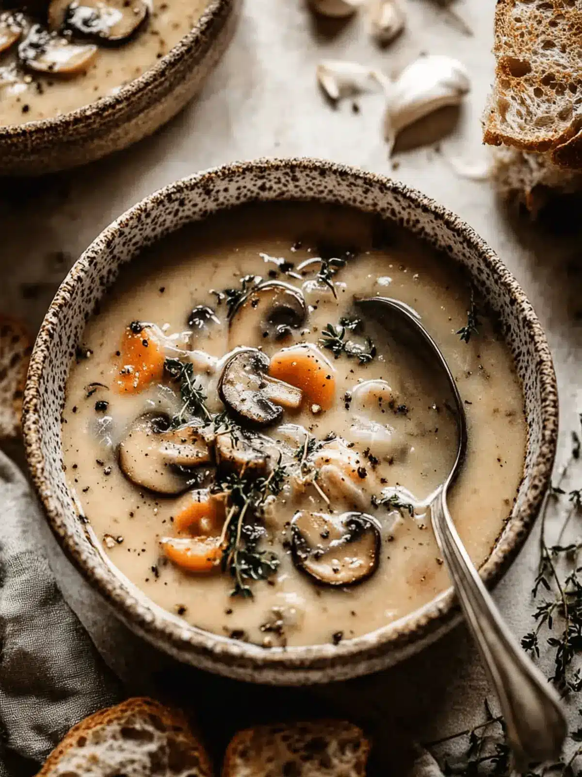 Creamless Mushroom Soup