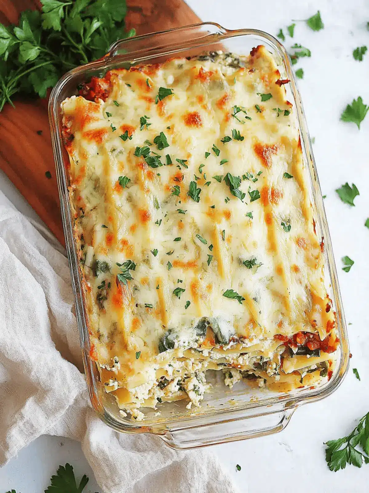Loaded Veggie White Lasagna