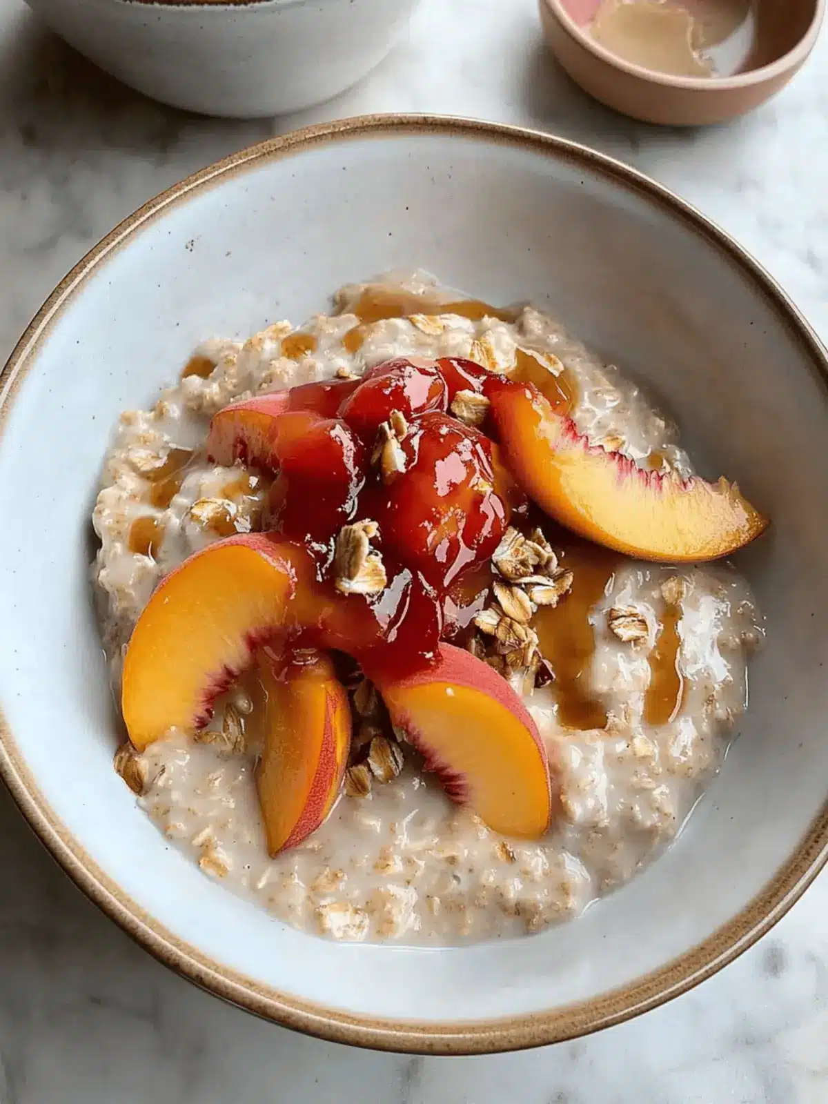 Nourishing and Creamy Peach Oatmeal