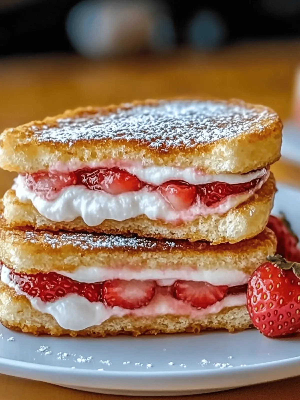 Fried Strawberry Cheesecake Sandwiches