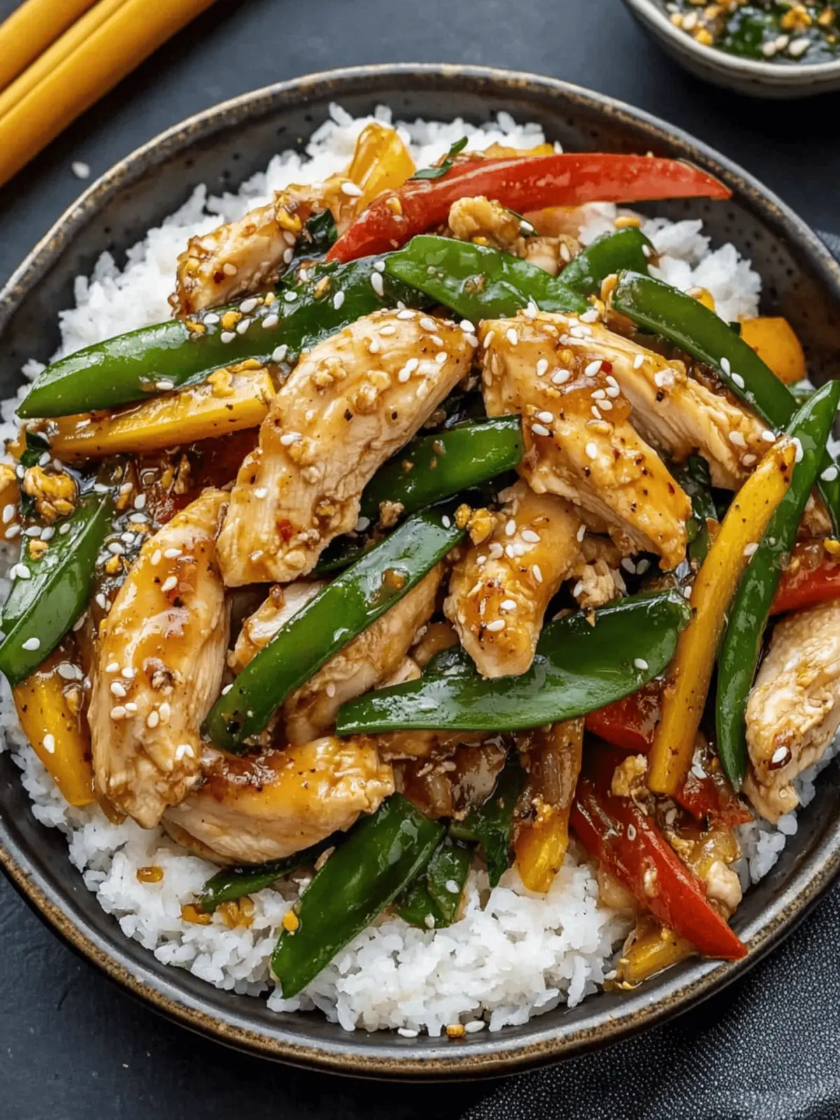 Hot Honey Sesame Rotisserie Chicken Stir Fry