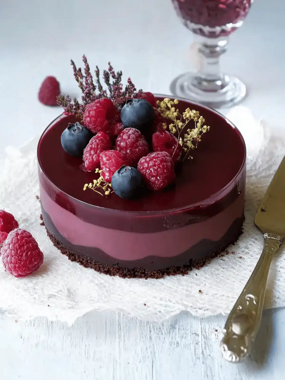 Chocolate Raspberry Bavarois (vegan & grain-free)
