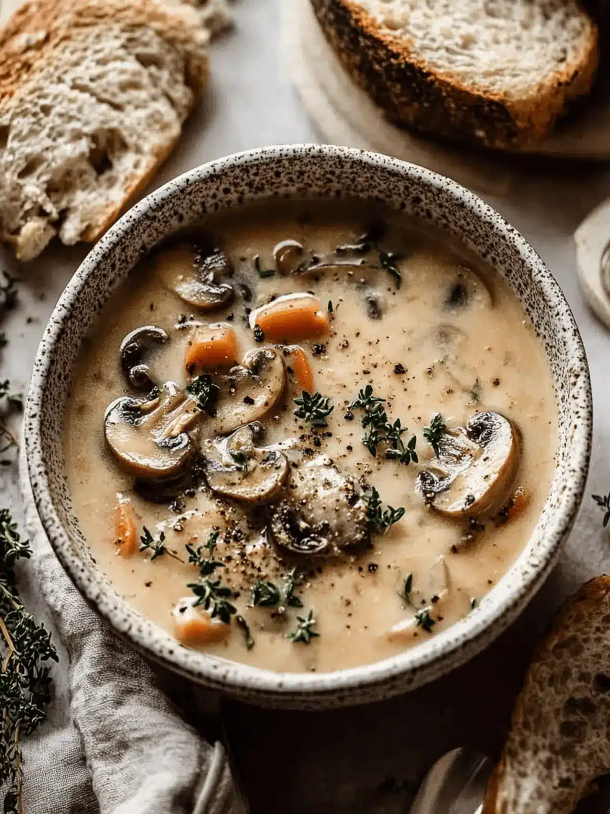 Creamless Mushroom Soup