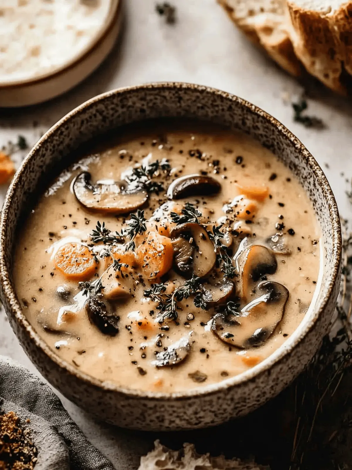 Creamless Mushroom Soup