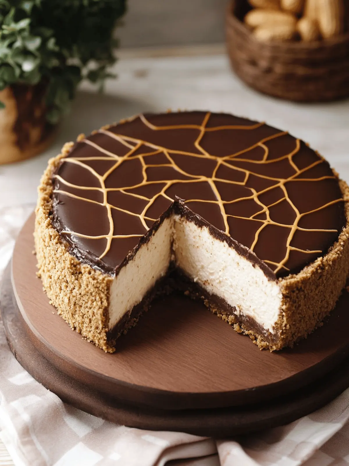 Chocolate Peanut Butter Cheesecake (no-bake)