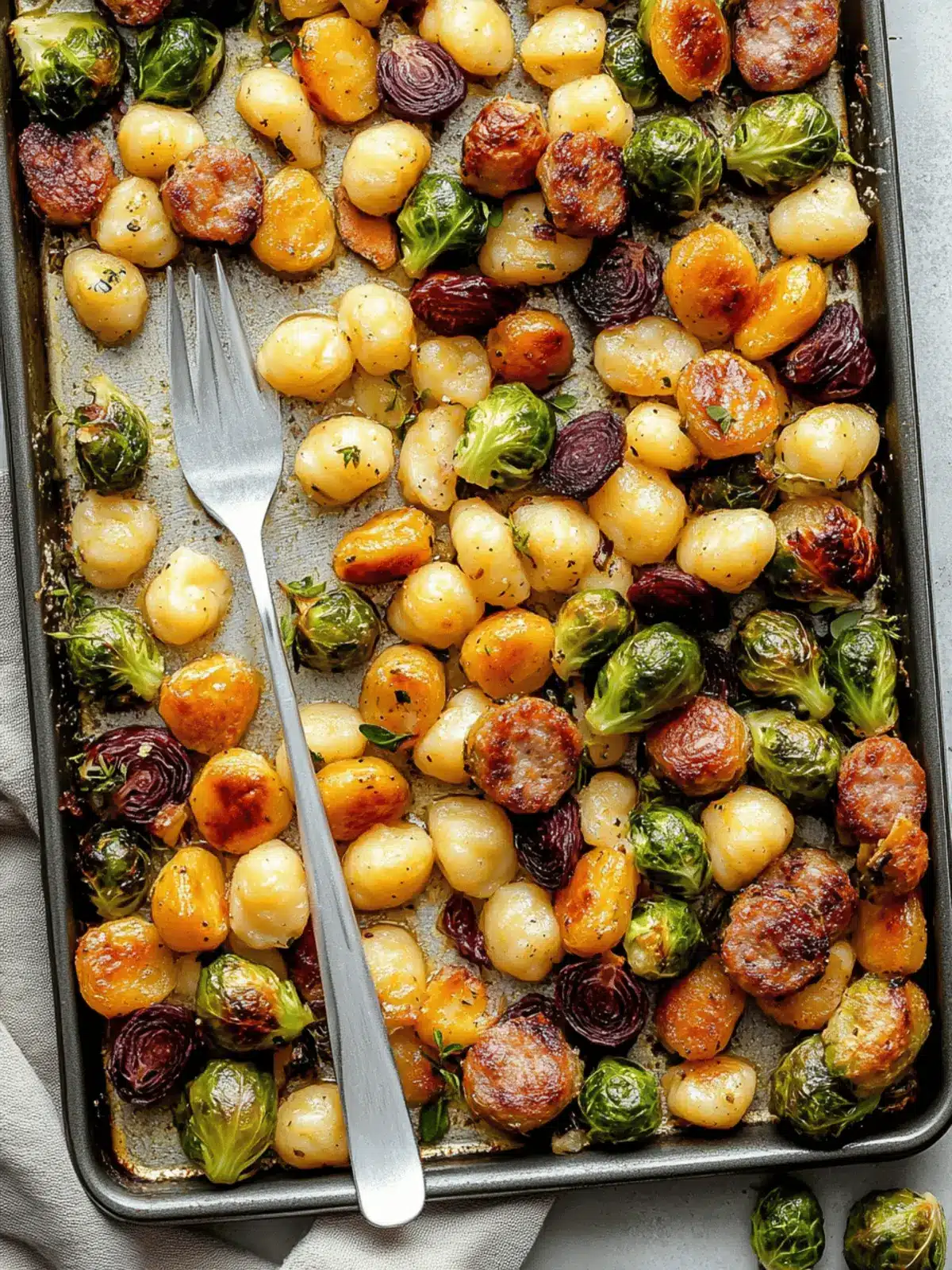 Sheet Pan Gnocchi with Brussels Sprouts and Sausage
