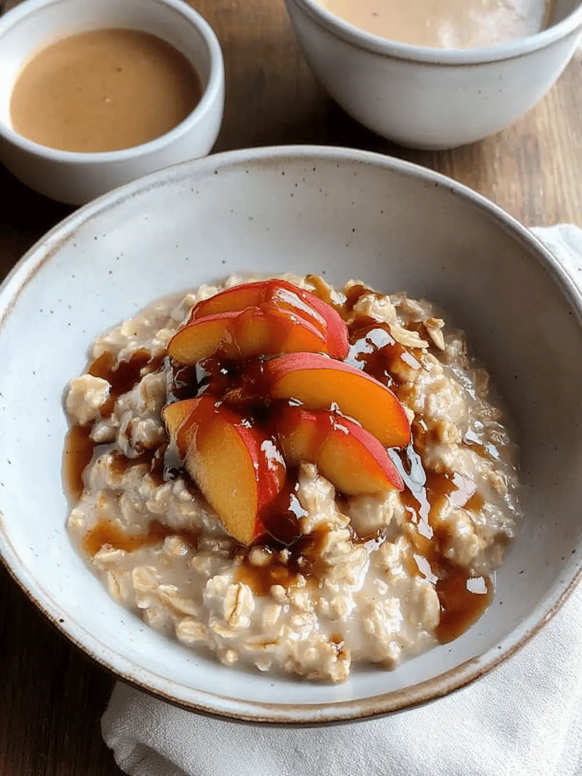 Nourishing and Creamy Peach Oatmeal