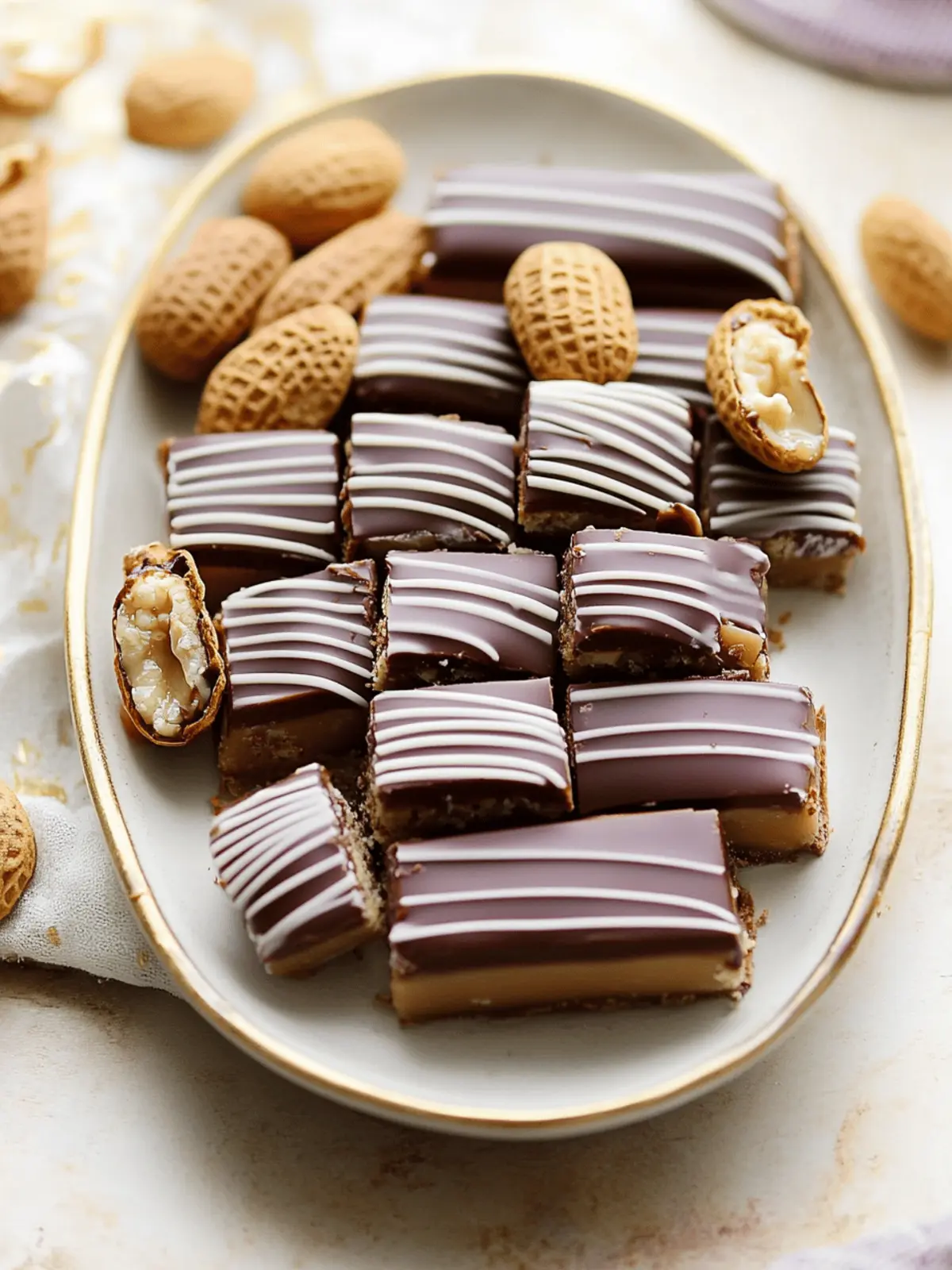 Peanut-Caramel Bars With Chocolate