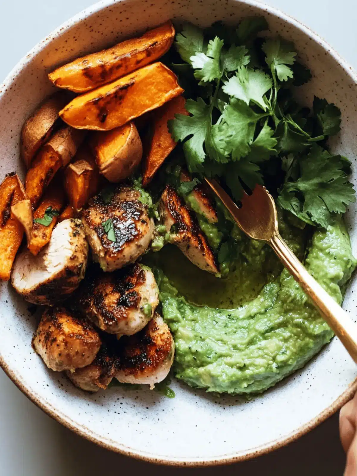 Avocado Mojo Bowls with Sweet Potato and Chicken