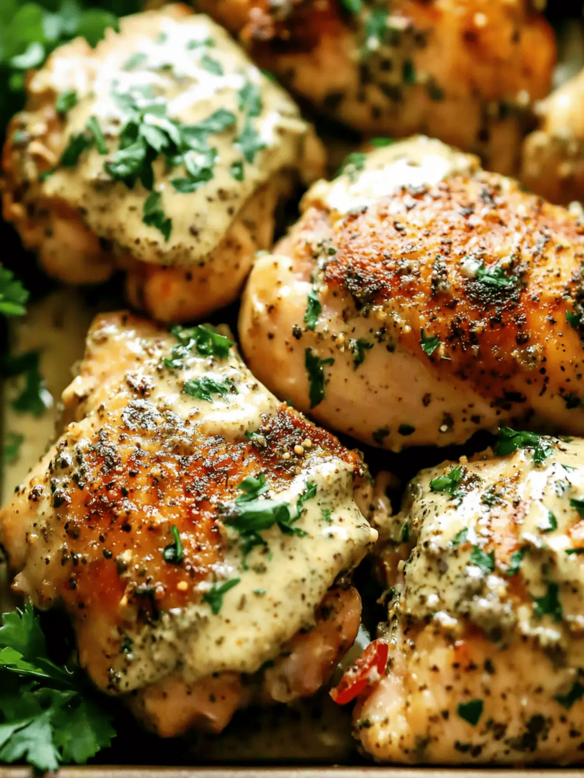 Baked Za'atar Chicken Thighs with Tahini