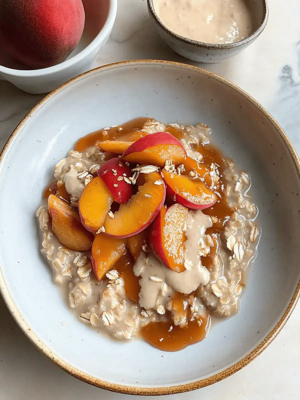 Nourishing and Creamy Peach Oatmeal