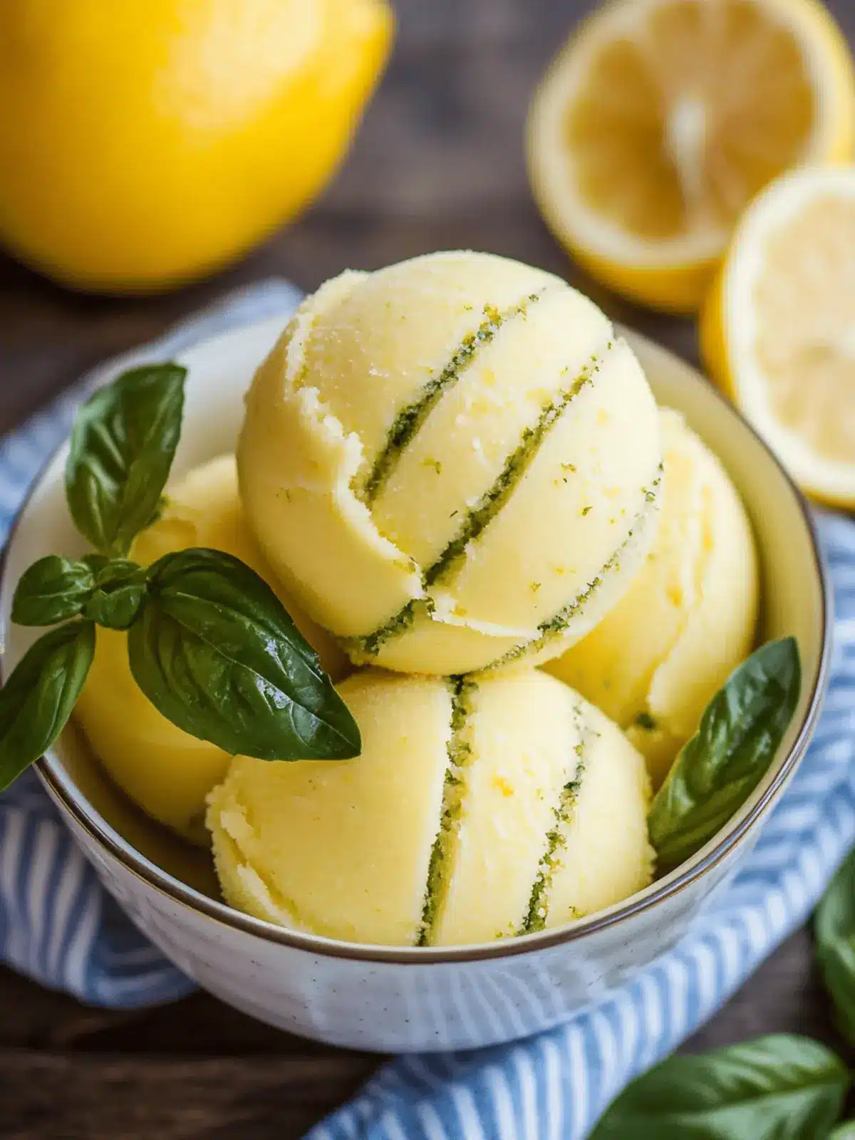 Lemon Basil Sorbet