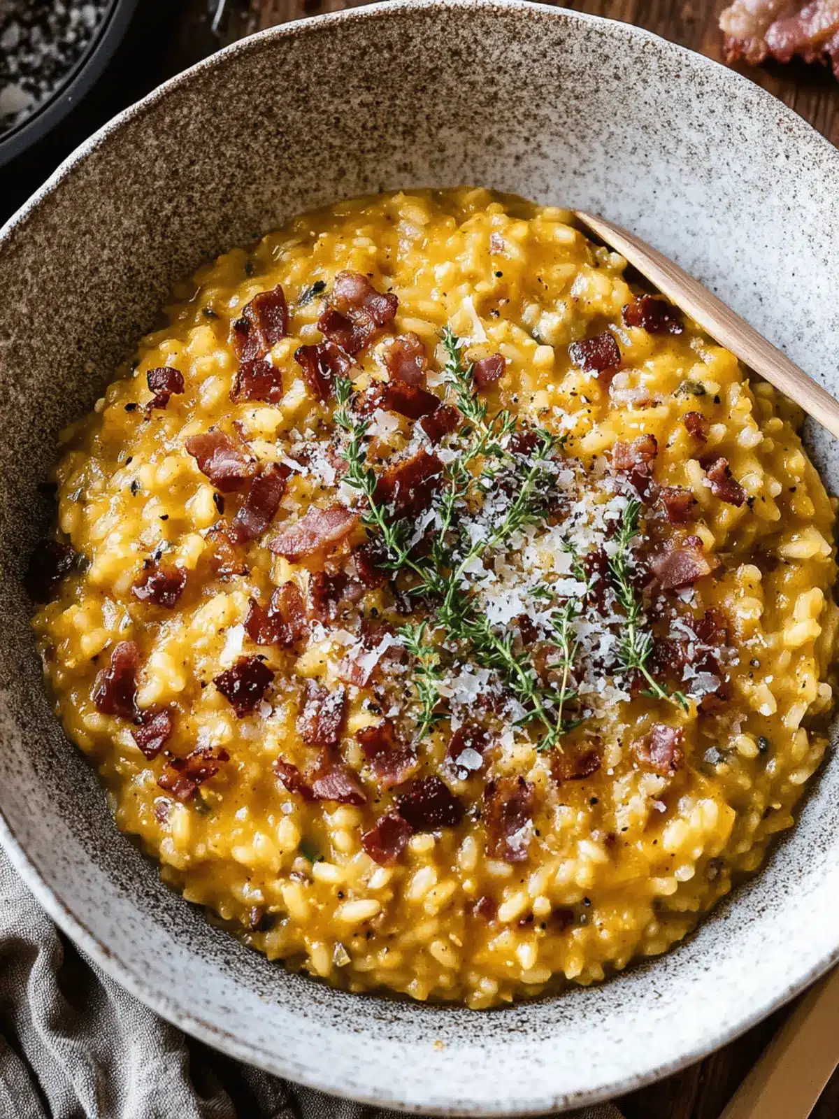 Pumpkin Risotto with Bacon & Parmesan for Cozy Fall Nights 4 Pumpkin Risotto with Bacon & Parmesan