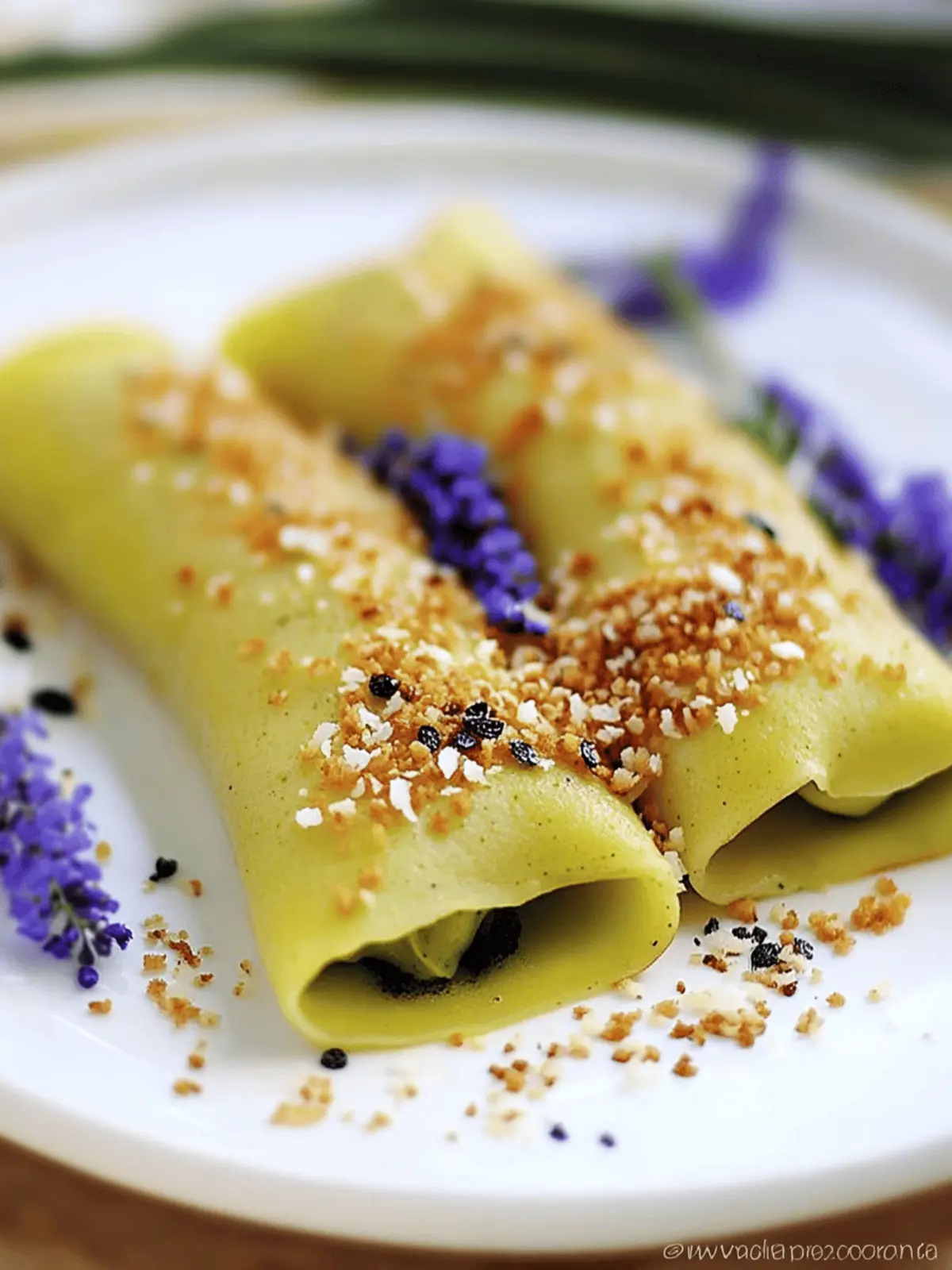 Coconut Pandan Crepes