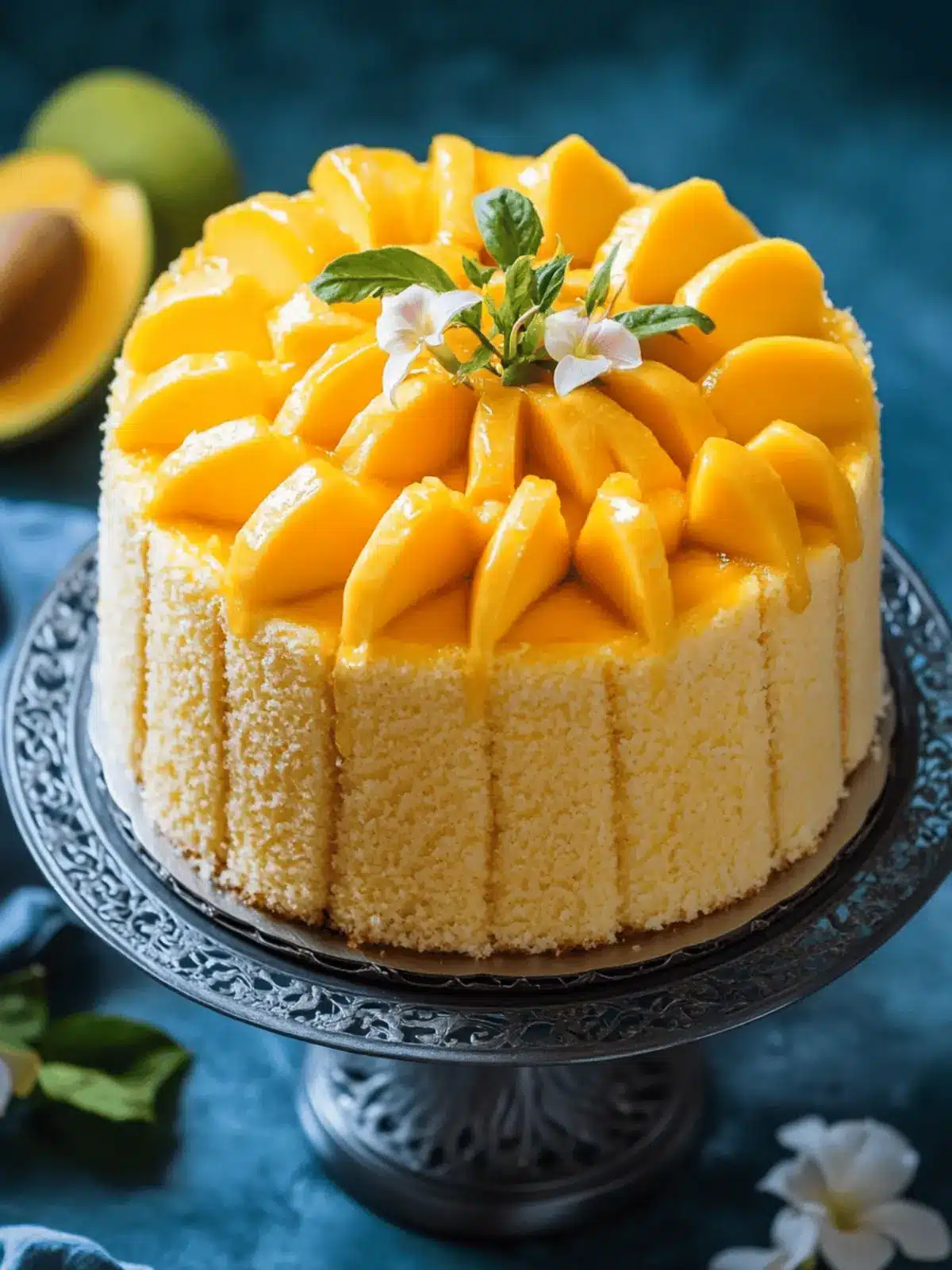 Mango Cream Chiffon Cake