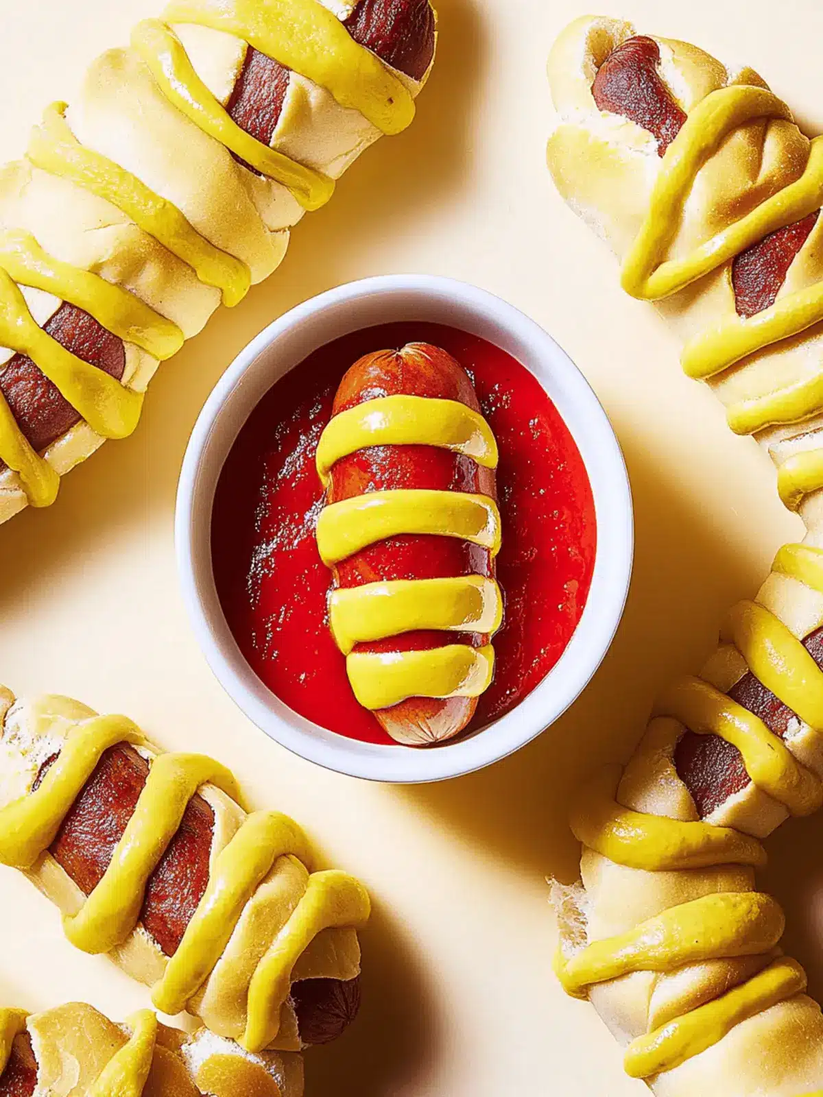 Mummy Hot Dogs: Easy Spooky Snacks Ready in Just 35 Minutes 2 Mummy Hot Dogs