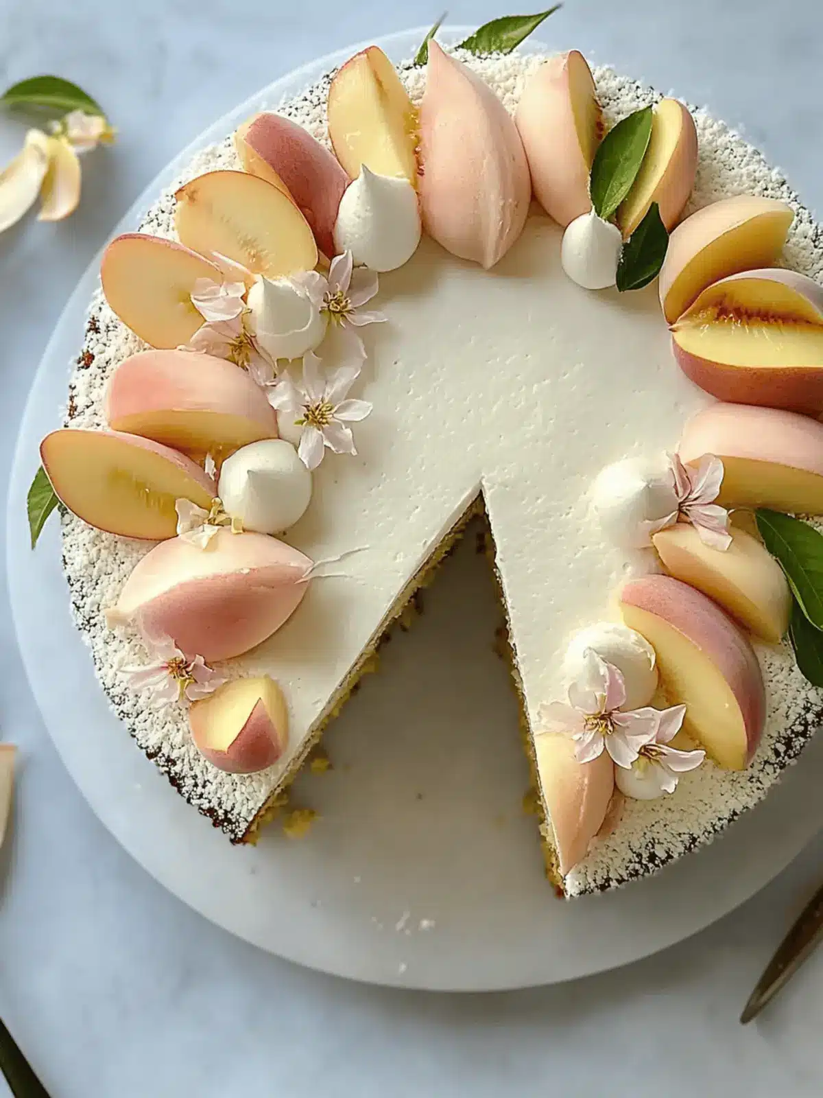 Jasmine, Peach & Vanilla Cake