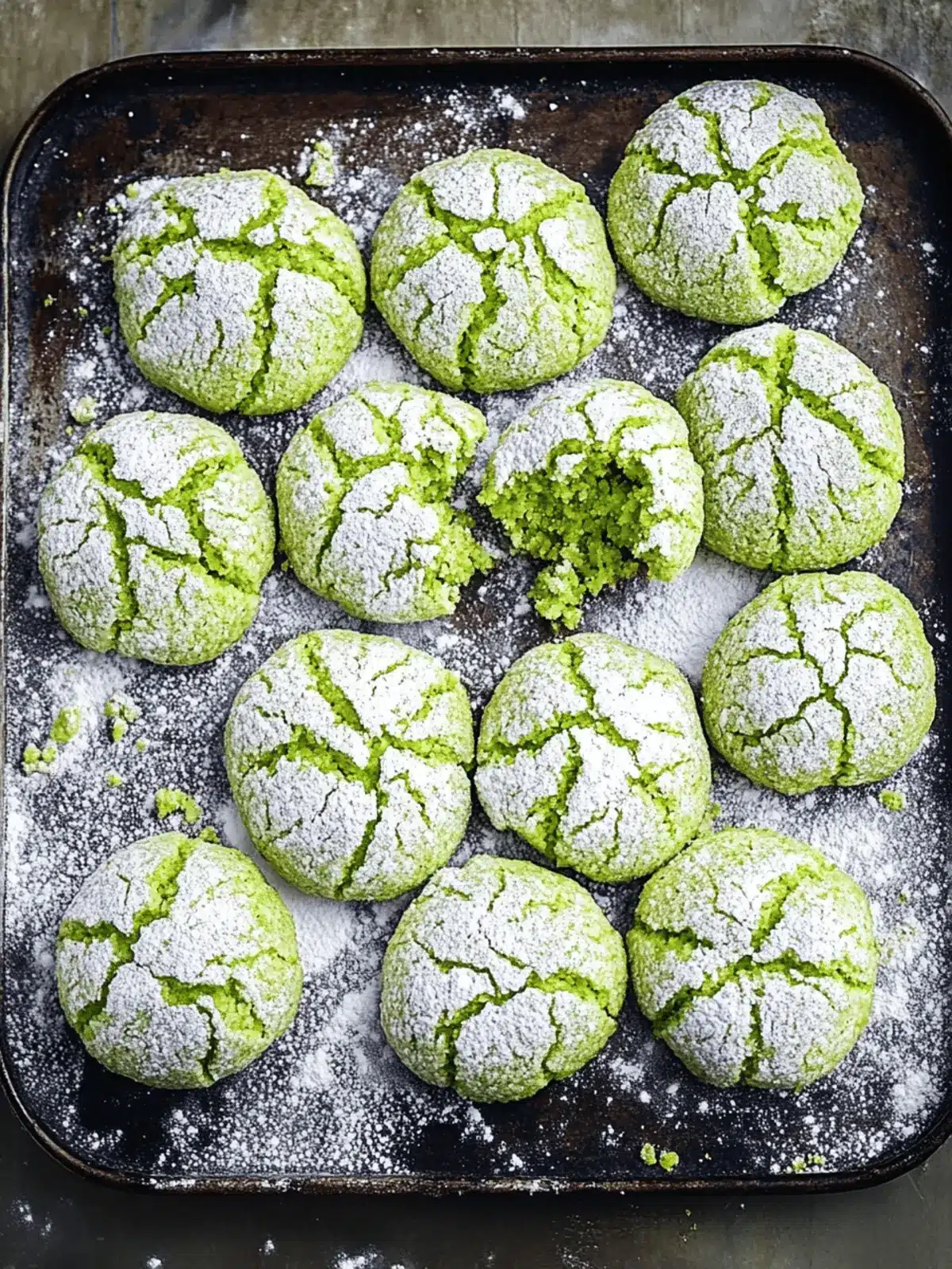 buko pandan cookie crinkles