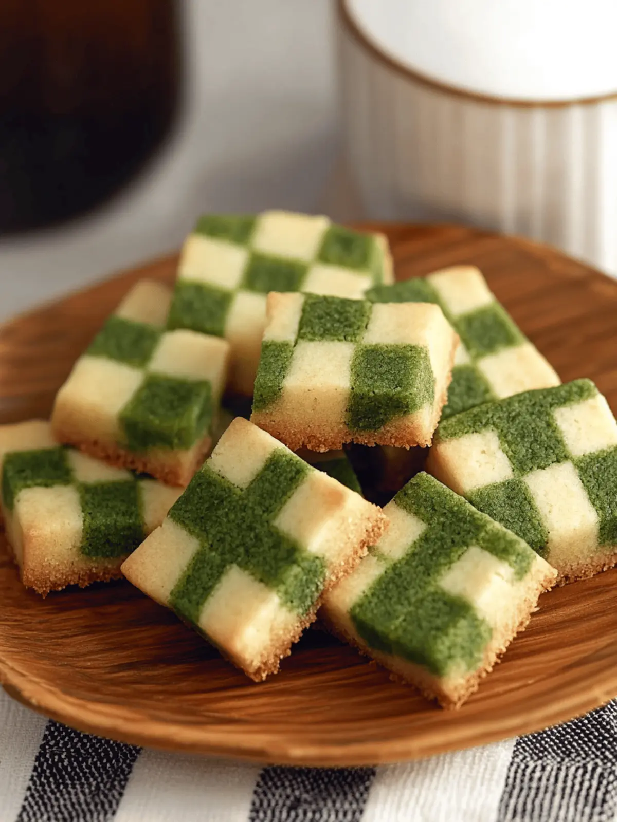 Matcha Checkerboard Cookies