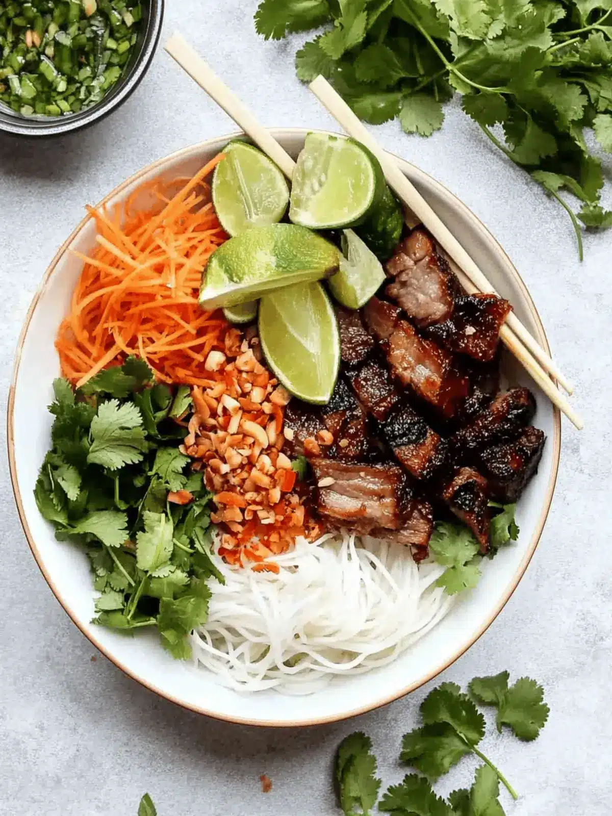Delicious Vietnamese Noodle Bowl with Grilled Pork Recipe 3 Vietnamese Noodle Bowl with Grilled Pork