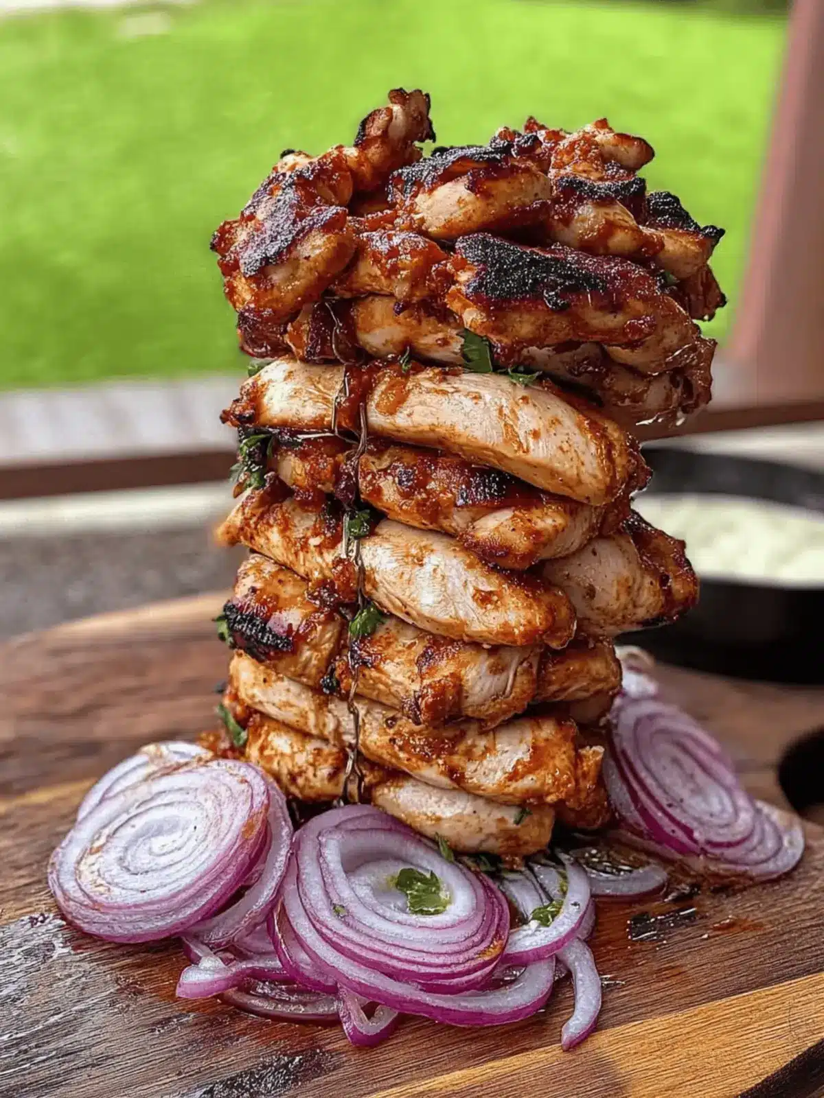 Easy Chicken Shawarma Tower Baked in the Oven