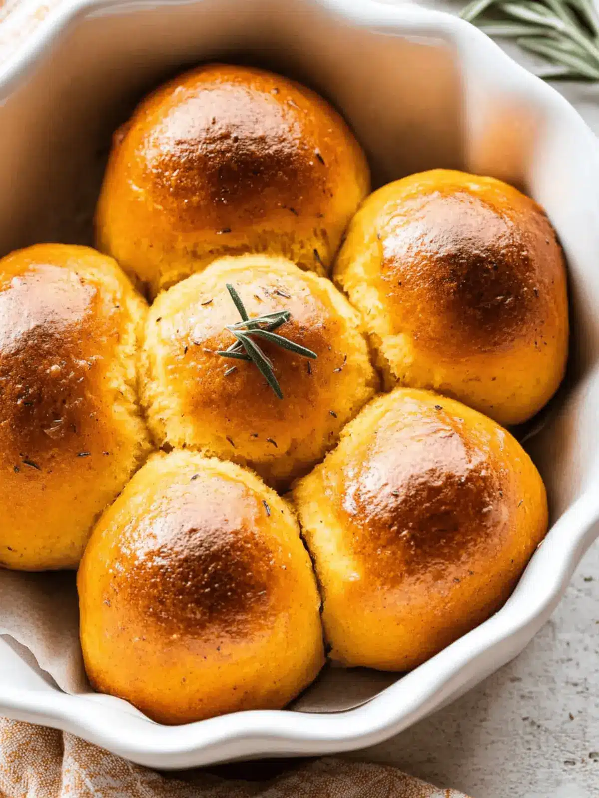 Mouthwatering Rosemary Pumpkin Dinner Rolls You’ll Love 2 Rosemary pumpkin dinner rolls