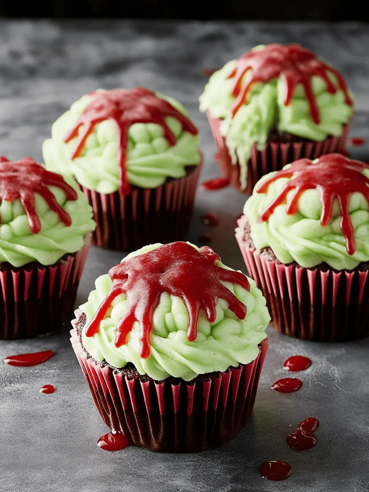 Zombie Brain Cupcakes: Deliciously Spooky Halloween Treats 3 Zombie Brain Cupcakes