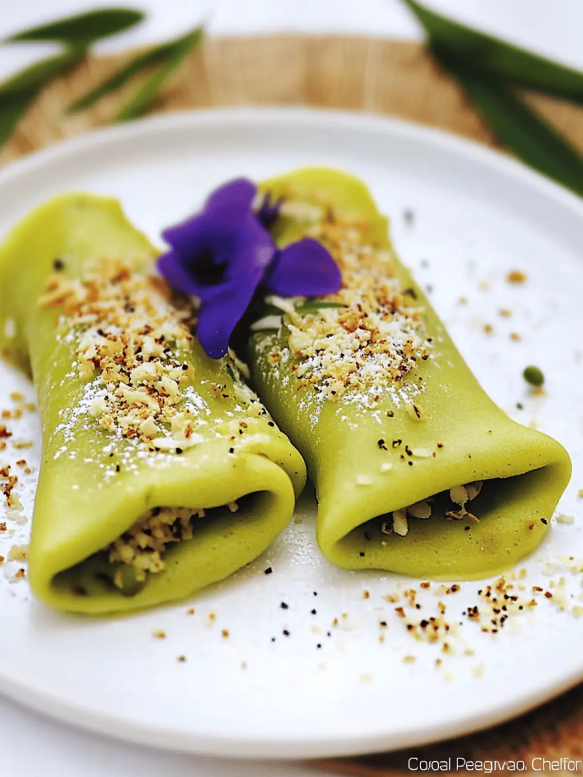Coconut Pandan Crepes