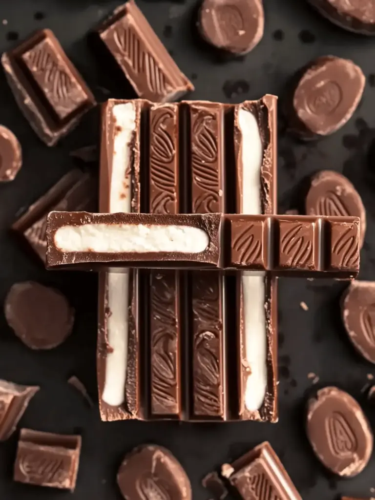 Vegan Kinder Riegel (Chocolate Sticks with Milk Filling)