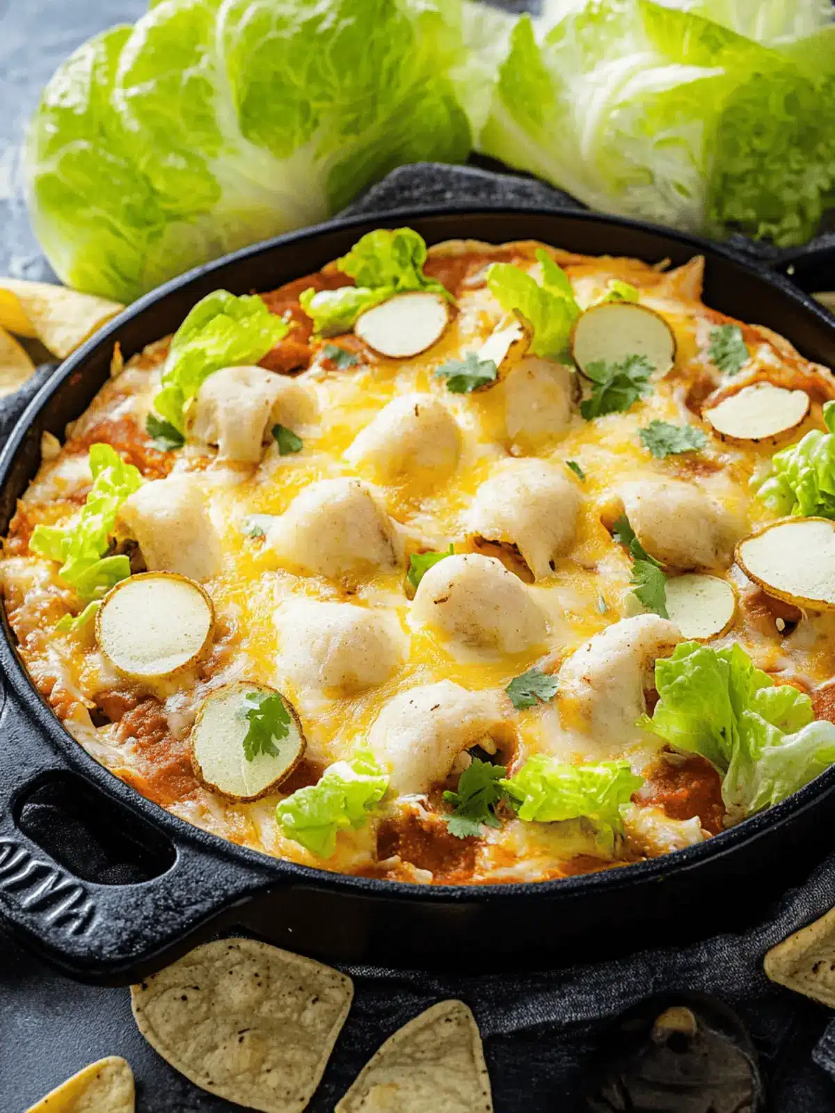 Graveyard Chicken Enchilada Dip