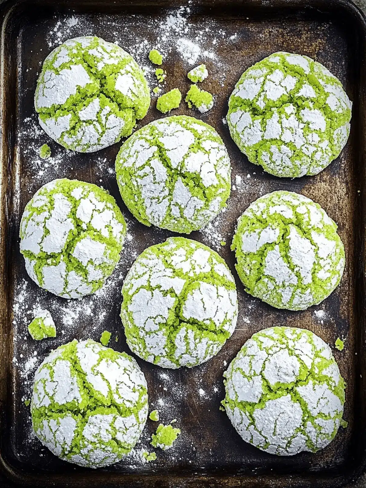 buko pandan cookie crinkles