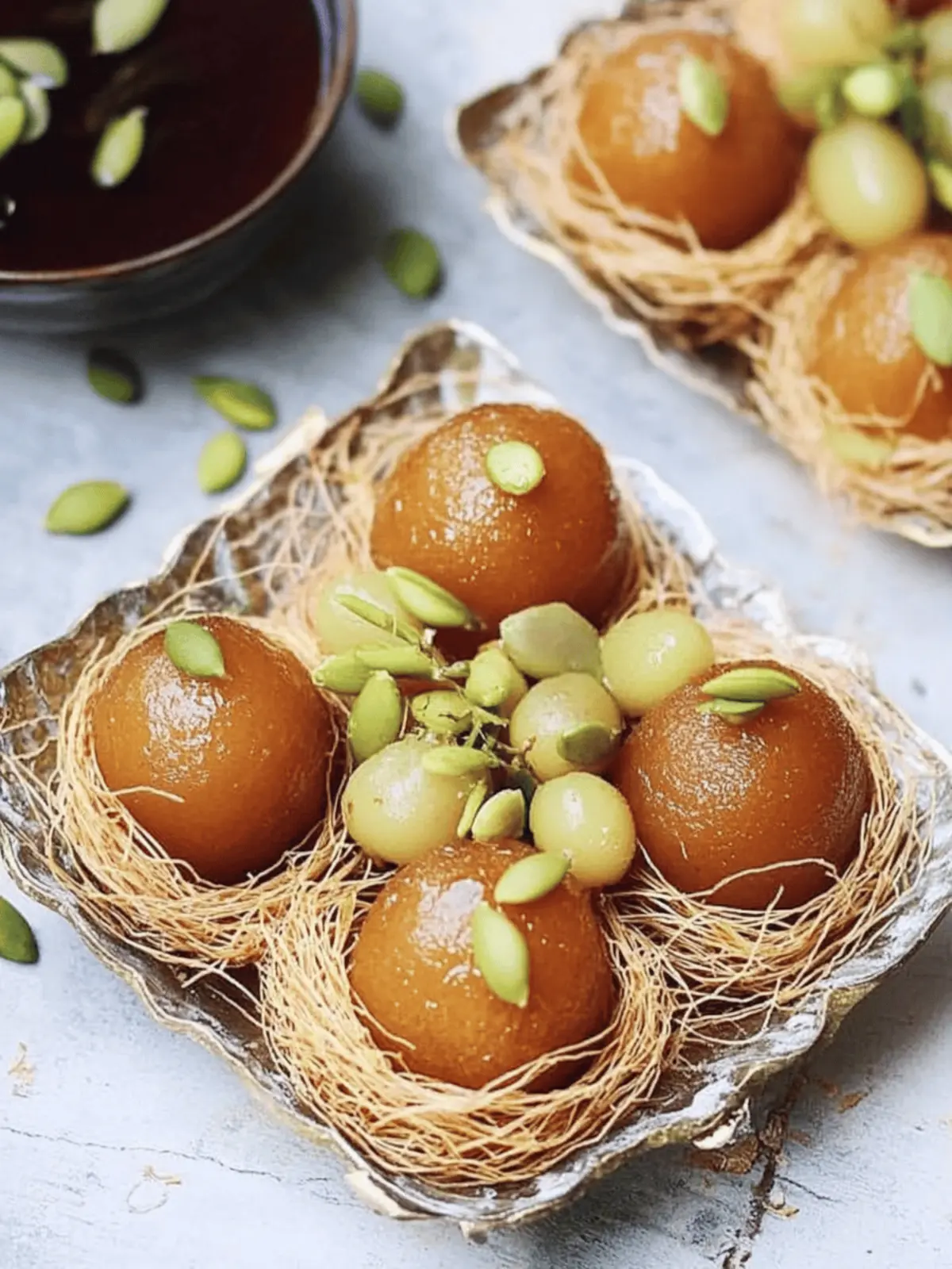 Gulab Jamun in Kunafa Nests