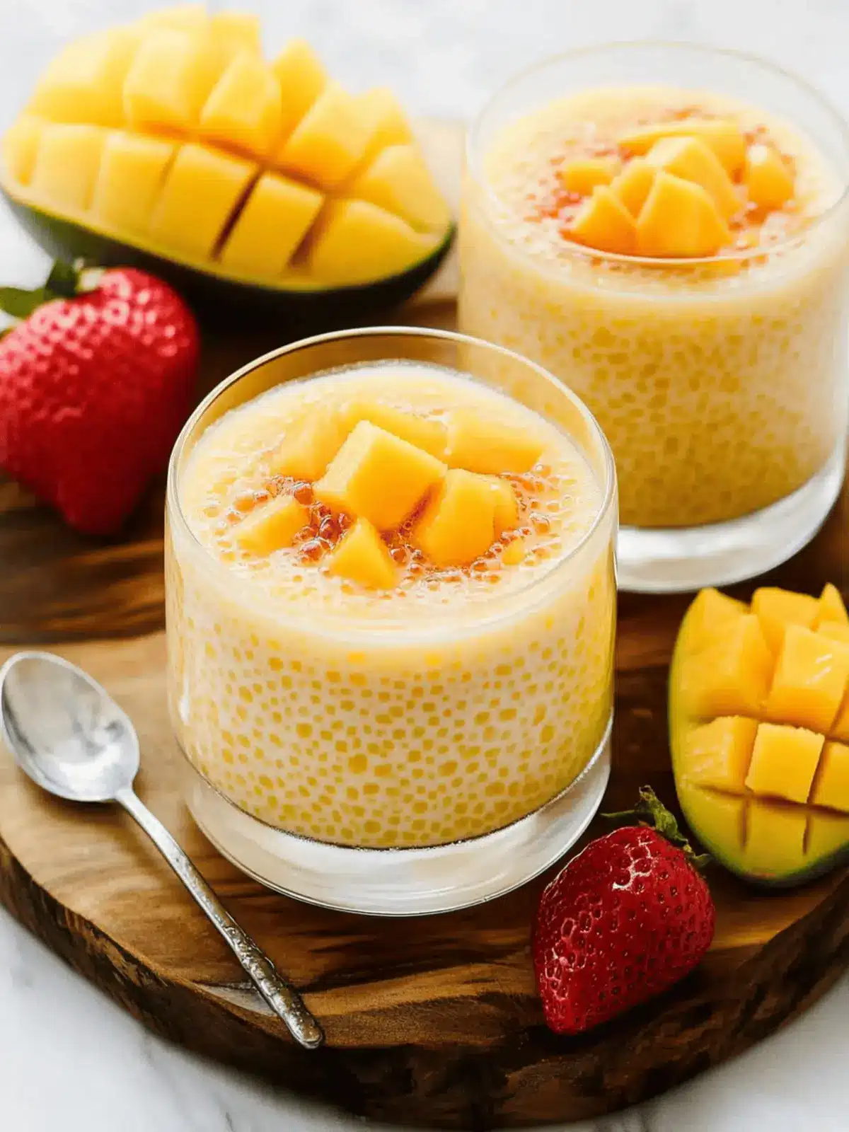 Mango Tapioca Pudding (Mango Sago)