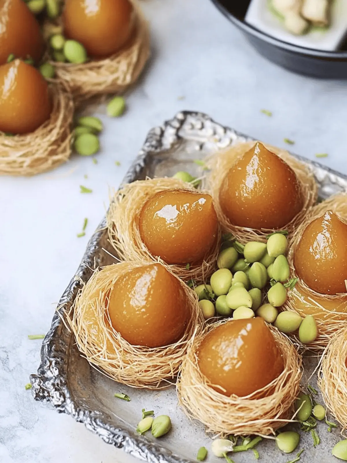 Gulab Jamun in Kunafa Nests